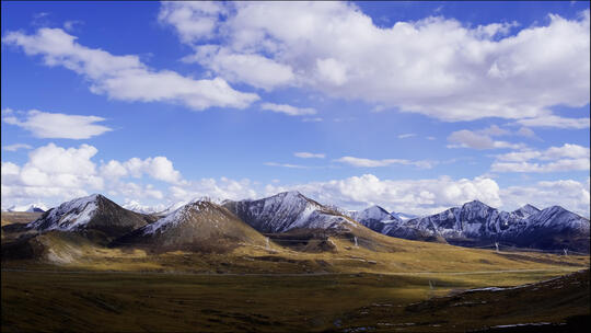 西藏米拉山口4k延时摄影视频素材模板下载
