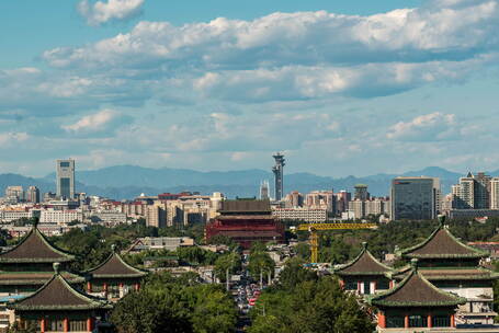 北京 鼓楼 奥林匹克 俯瞰全景 8K
