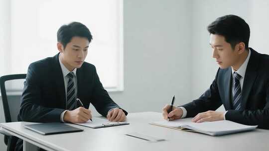 【4K画质】商务签约合作握手