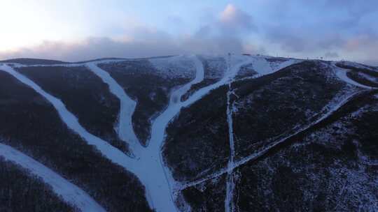 云顶滑雪场 滑雪场 日出