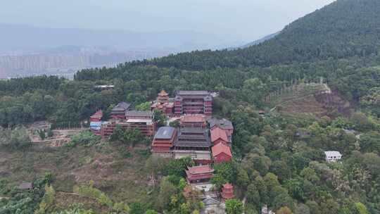 四川达州凤凰山西圣寺航拍