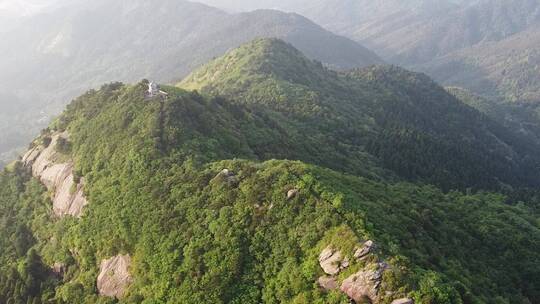 航拍南岳衡山西岭自然风光