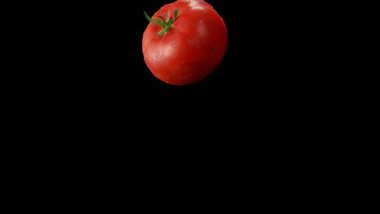 慢镜头切西红柿