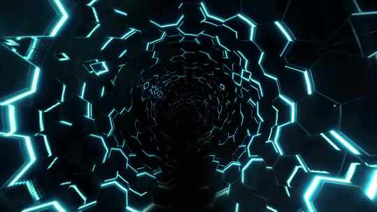 动态蓝色隧道背景