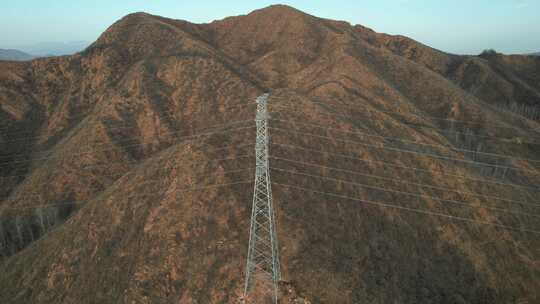 航拍 山川 河流 太行山脉