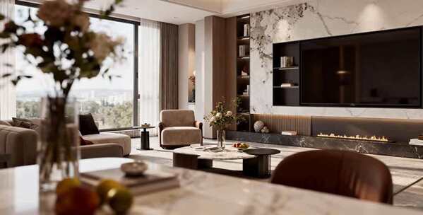 现代风格客厅室内场景素材