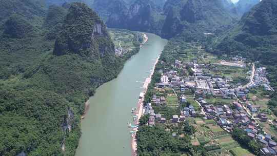 桂林杨堤风景区航拍