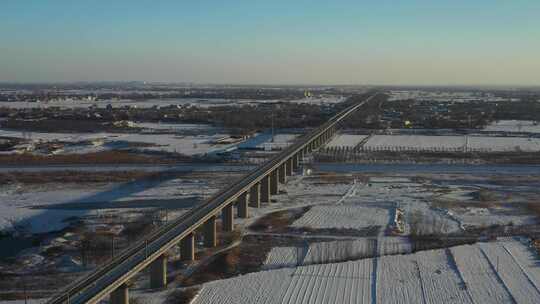 航拍雪景 唯美冬日空镜 立冬 冬至节气