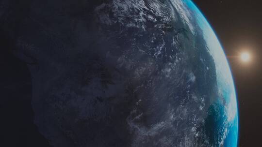 震撼蓝色地球三维动画漫游大气卫星背景视频素材模板下载