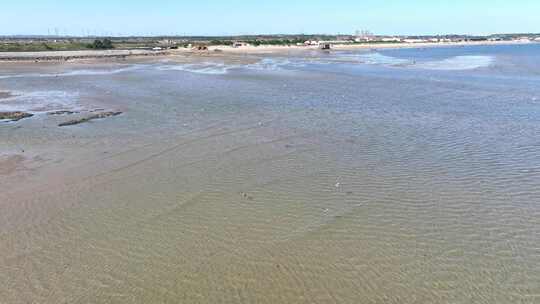 航拍大连沿海海岸线