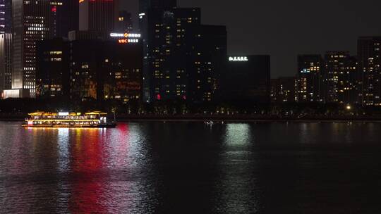 杭州钱江新城城市阳台夜景