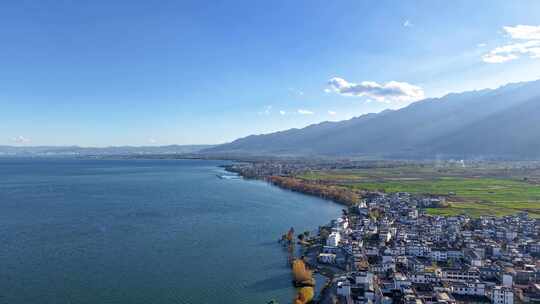 云南大理苍山洱海自然景观延时航拍