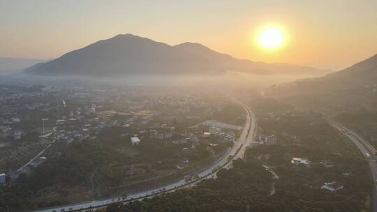 大气航拍 福建泉州 永春 清晨唯美自然风景