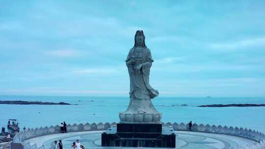 泉州黄金海岸海上观音、海中的寺庙洛迦寺