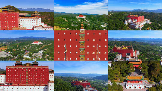 4K承德小布达拉宫普陀宗乘之庙航拍高清在线视频素材下载
