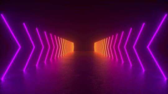 未来霓虹灯隧道视频素材模板下载