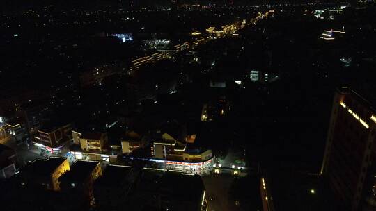 大气 航拍 福建 泉州 夜景 西街