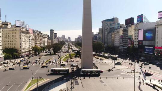 航拍阿根廷布宜诺斯艾利斯市区  视频素材模板下载