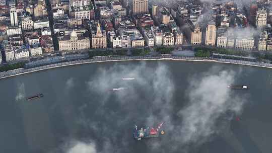 上海 陆家嘴 上海中心高空俯瞰 上海航拍