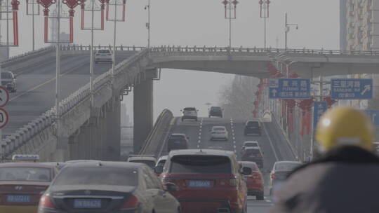 新年城市街道 过年热闹街道 街道灯笼