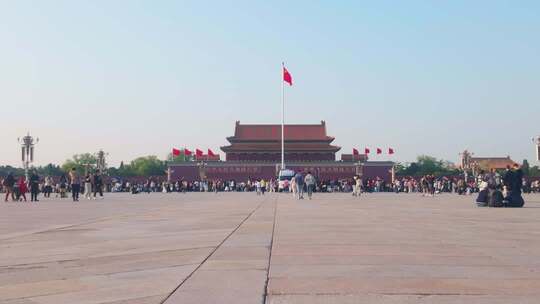 4K北京天安门广场北京旅游游客实拍
