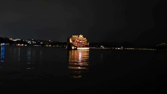 杭州西湖夜景视频素材模板下载