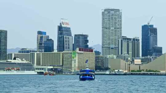 香港海边港口轮船