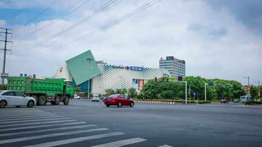 青浦区市区大景及地标延时