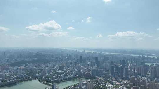 武汉武昌新区航拍城市建筑风光鸟瞰市区风景