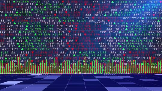 金融市场股票报价面板视频素材模板下载