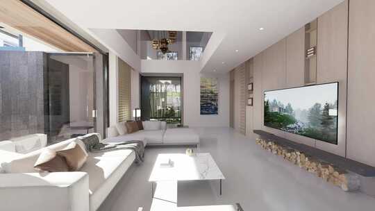 现代风格客厅室内装修素材