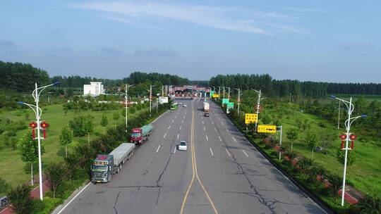 高速公路出口航拍匝道襄城