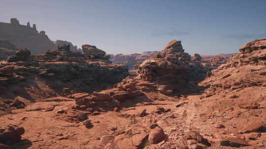 背景为山的岩石景观视频素材模板下载