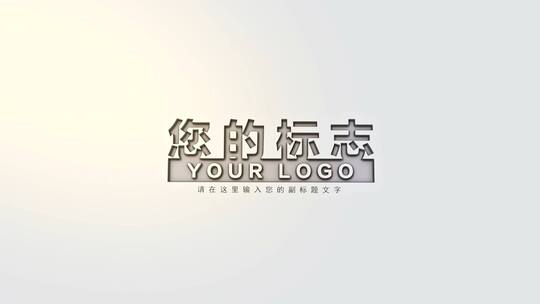 简约白色系LOGO展示