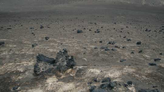 火山，石头，火山口，荒凉