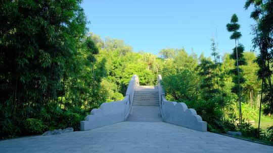 中式 园林 公园 石桥