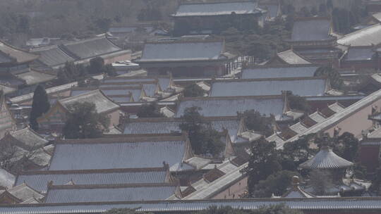 北京冬天 下雪的城市
