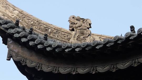 广东省岭南传统古建筑特写视频素材模板下载
