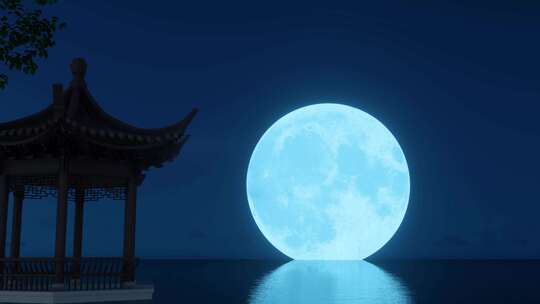 水中月亮 海上生明月