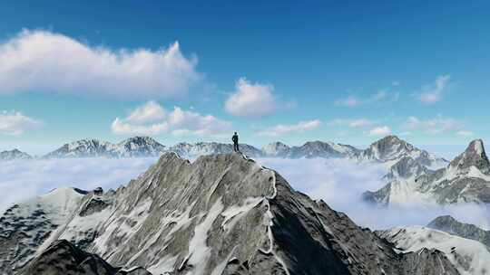 登顶雪山 爬雪山