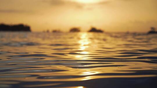 海面湖面夕阳水面