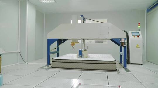 自动化床垫测试检测制造生产车间床垫实验室