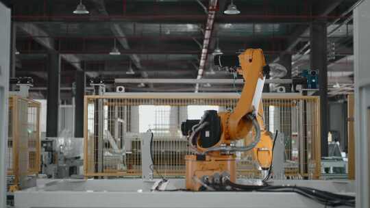 工业制造机械手生产过程