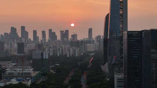 深圳南山产业园 地标景色航拍