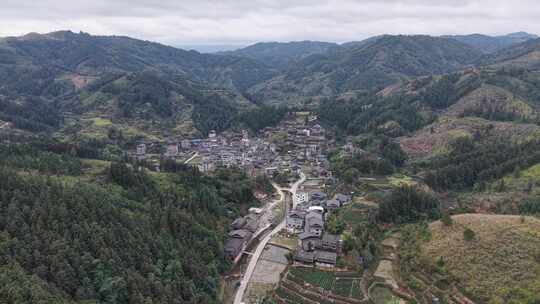 航拍柳州三江程阳八寨景区