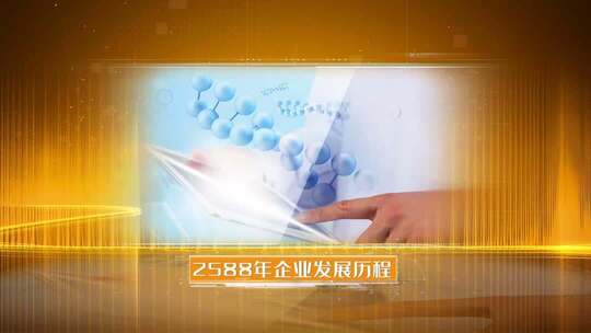 金色大气图文照片展示包装图片科技