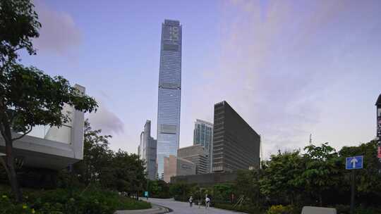 4K实拍香港环球贸易广场