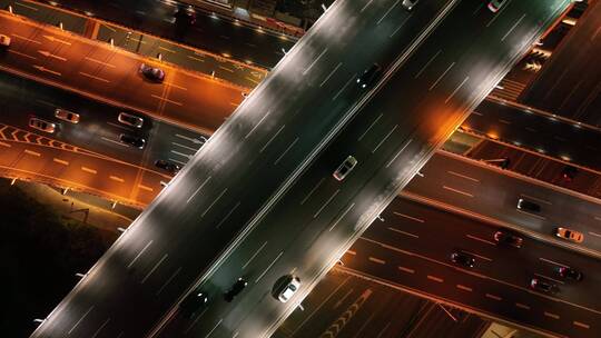 莲花路沪闵高架路夜景