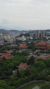 福建福州西禅古寺竖屏航拍