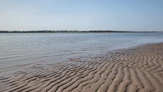 加拿大天然沙滩风景，海浪视频素材模板下载